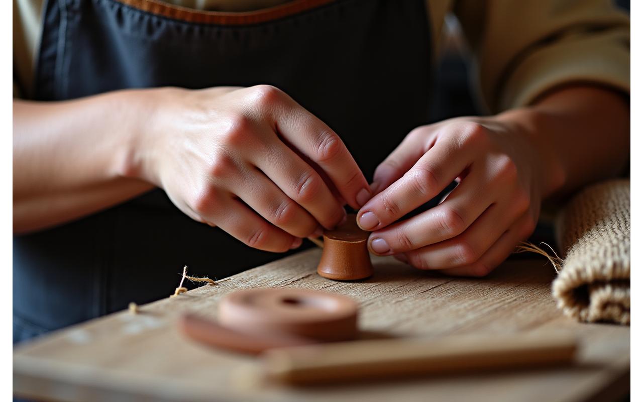 Artisan travaillant le bois